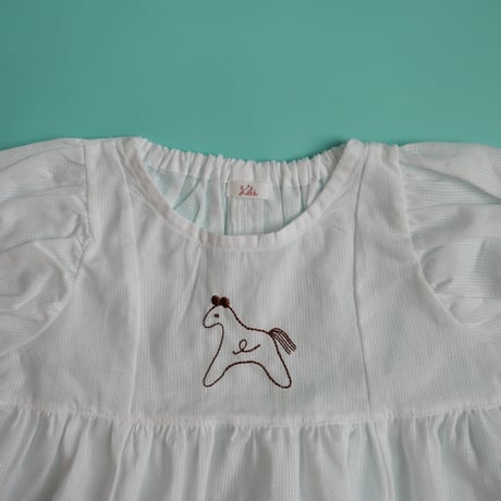 growing dress <80-100cm>【white】