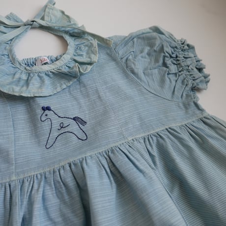 growing dress <110-130cm>【blue green】