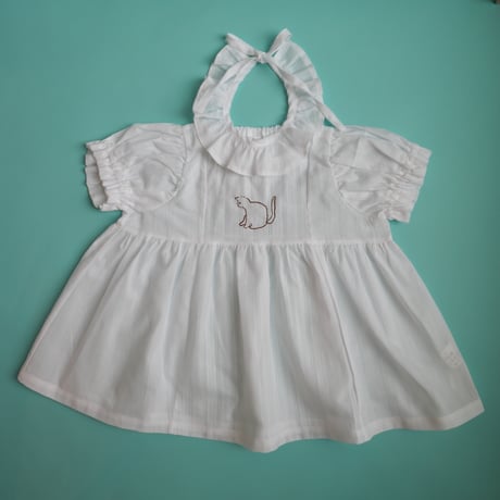 growing dress <80-100cm>【white】