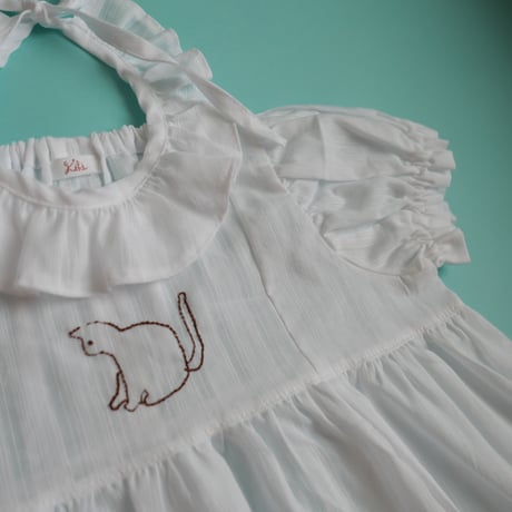 growing dress <80-100cm>【white】