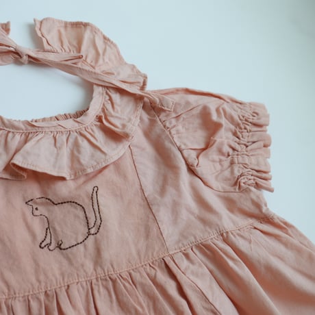 growing dress <80-100cm>【coral pink】