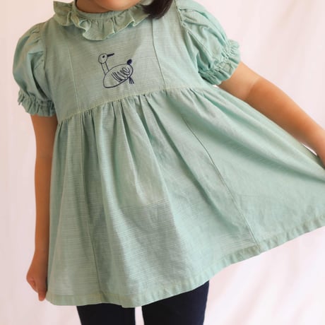growing dress <110-130cm>【white】