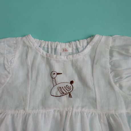 growing dress <80-100cm>【white】