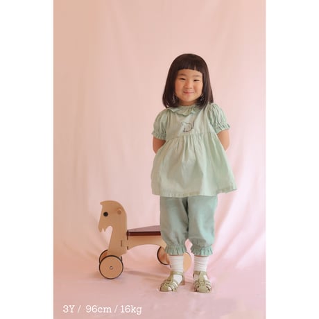 growing dress <80-100cm>【blue green】