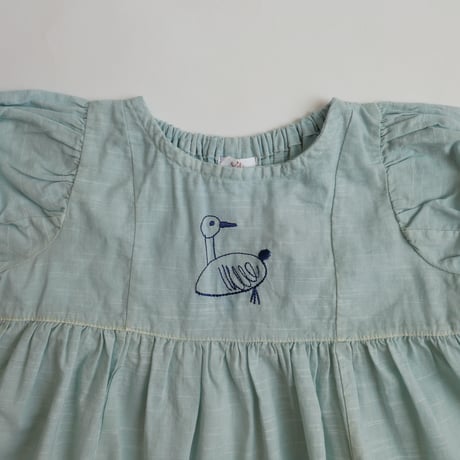 growing dress <80-100cm>【blue green】