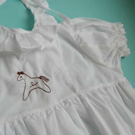 growing dress <110-130cm>【white】