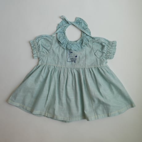 growing dress <80-100cm>【blue green】