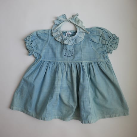growing dress <110-130cm>【blue green】
