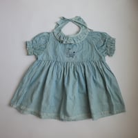 growing dress <110-130cm>【blue green】