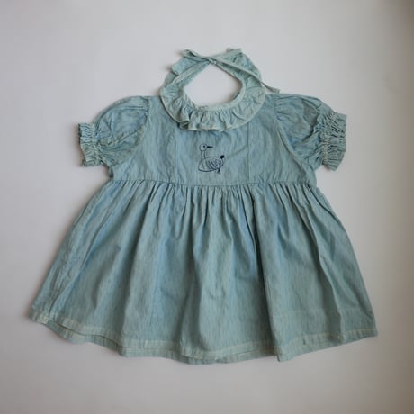 growing dress <110-130cm>【blue green】
