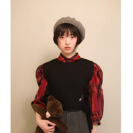 canvas ribbon vest
