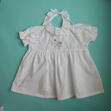 growing dress <110-130cm>【white】