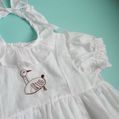 growing dress <80-100cm>【white】