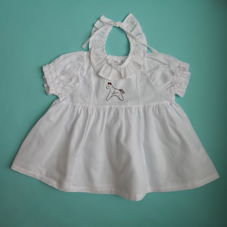 growing dress <80-100cm>【white】