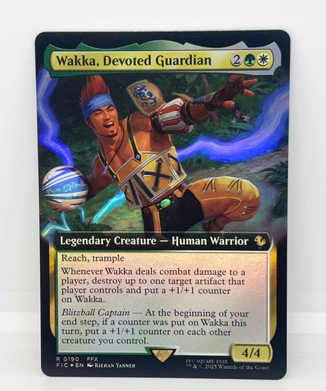 【EN/FOIL/NM】《敬虔なガード、ワッカ/Wakka, Devoted Guardian》[FICボーダーレス]