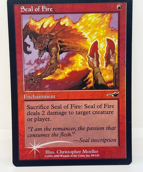 【EN/FOIL/EX】《炎の印章/Seal of Fire》（NEM）