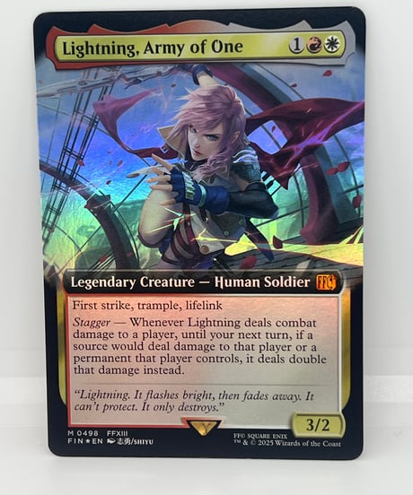 【EN/FOIL/NM-】《シーンドライブ、ライトニング/Lightning, Army of One》（FINボーダーレス）