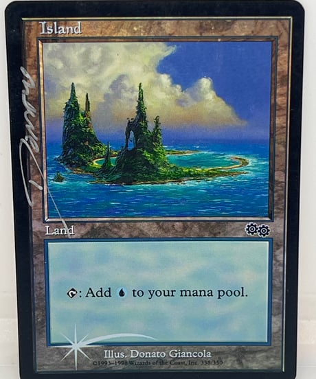 【EN/FOIL/PLD】《島/Island》（アリーナFoilランド・USG版）サインド