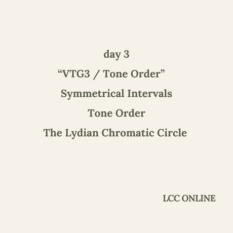 day 3 : VTG3-講義動画 ・公式テキスト (PDF)・フナヤマノート