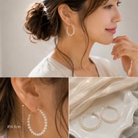 ミニパールフープピアス