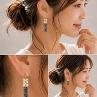 シェルプレート×パールピアス