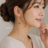 ピンクドロップ×フックピアス