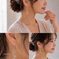 クリアドロップピアス