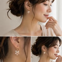 ピンク×パールピアス