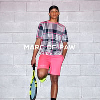 MARC DE PAW Tartan Shorts – Neon Pink