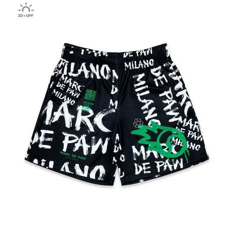 MARC DE PAW Rebel Logo Shorts – Black