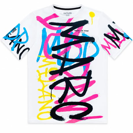 MARC DE PAW Spray Tee – Neon White