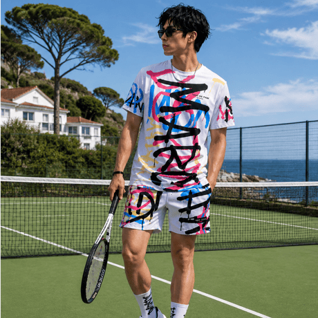 MARC DE PAW Spray Tee – Neon White