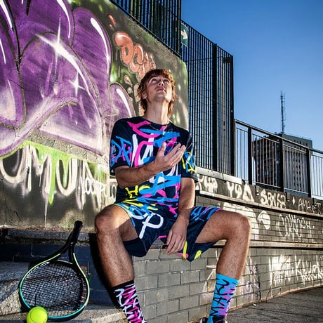 MARC DE PAW Spray Tee – Neon Black