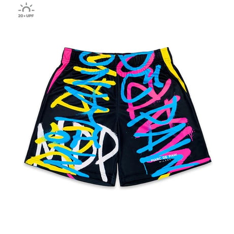 MARC DE PAW Spray Shorts – Neon Black