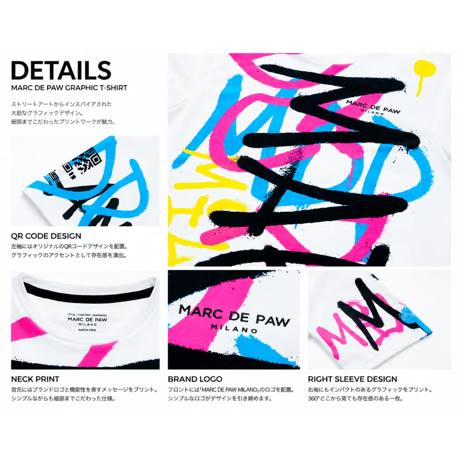 MARC DE PAW Spray Tee – Neon White