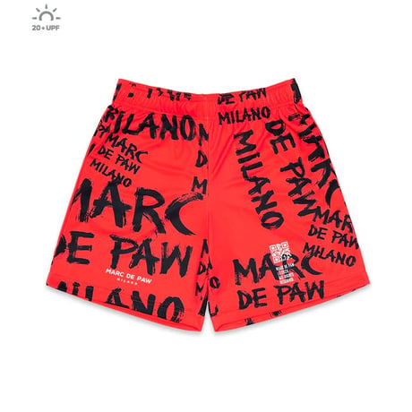 MARC DE PAW Rebel Logo Shorts – Orange