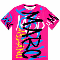 MARC DE PAW Spray Tee – Neon Pink