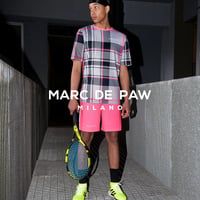 MARC DE PAW Tartan Tee – Neon Pink