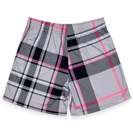 MARC DE PAW Tartan Shorts – Neon Pink