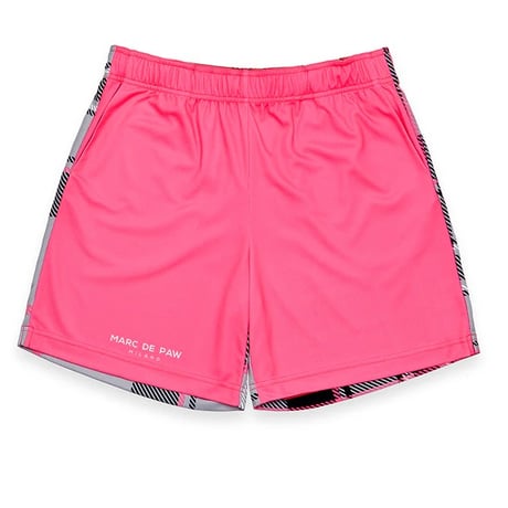 MARC DE PAW Tartan Shorts – Neon Pink