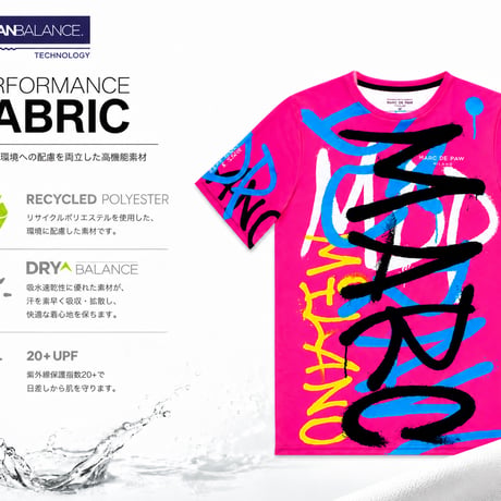 MARC DE PAW Spray Tee – Neon Pink