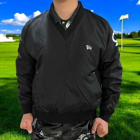 a64 冬 M-5L/中綿Ｖネックスカルブルゾン 【秋新作】【メンズ】【ゴルフウェア】大きいサイズ golf/限定/お洒落/