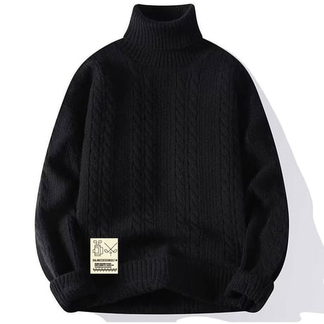 冬物　タートルネックセーター M L 2L 3L 4L 5L ブラック