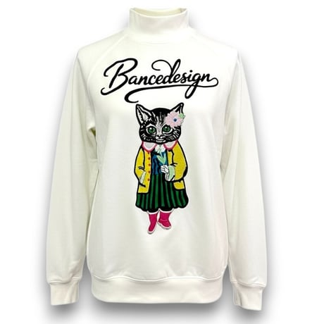 BALANCEDESIGN メンズ ゴルフ a60 猫柄 モックネックスウェット 2025 冬 M-5L