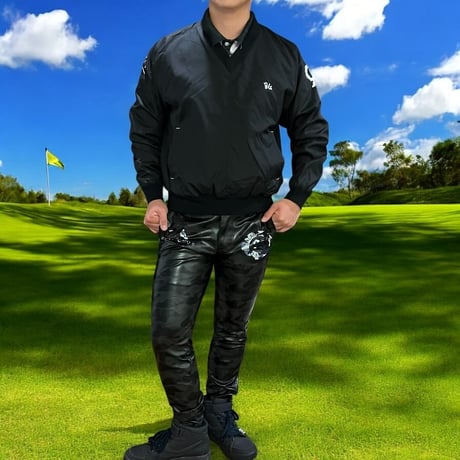 a64 冬 M-5L/中綿Ｖネックスカルブルゾン 【秋新作】【メンズ】【ゴルフウェア】大きいサイズ golf/限定/お洒落/