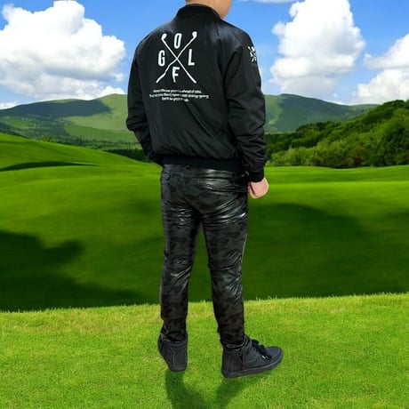 a64 冬 M-5L/中綿Ｖネックスカルブルゾン 【秋新作】【メンズ】【ゴルフウェア】大きいサイズ golf/限定/お洒落/
