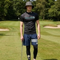 a66 ルチャリブレ モックネック ひんやりクールドライシャツ/ハイネックシャツ/M～5Ｌ ポロシャツ大きいサイズ golf 限定 お洒落 井戸木鴻樹プロ