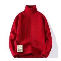 冬物　タートルネックセーター M L 2L 3L 4L 5L レッド