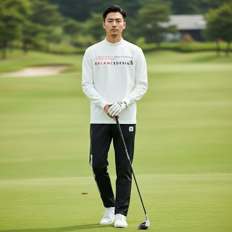 4.a63 モックネック 長袖 メンズ ゴルフウェア BALANCEDESIGN 春 吸汗速乾 ストレッチ 高伸縮 トップス 大きいサイズ M-5L