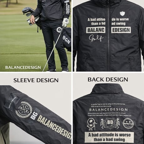 a40 BALANCEDESIGN 裏起毛 or 裏メッシュ ブルゾン 速乾 大きいサイズ ビックサイズ ゴルフ ゴルフウェア アウター ブルゾン 軽量 春服 夏服 秋服M-5L